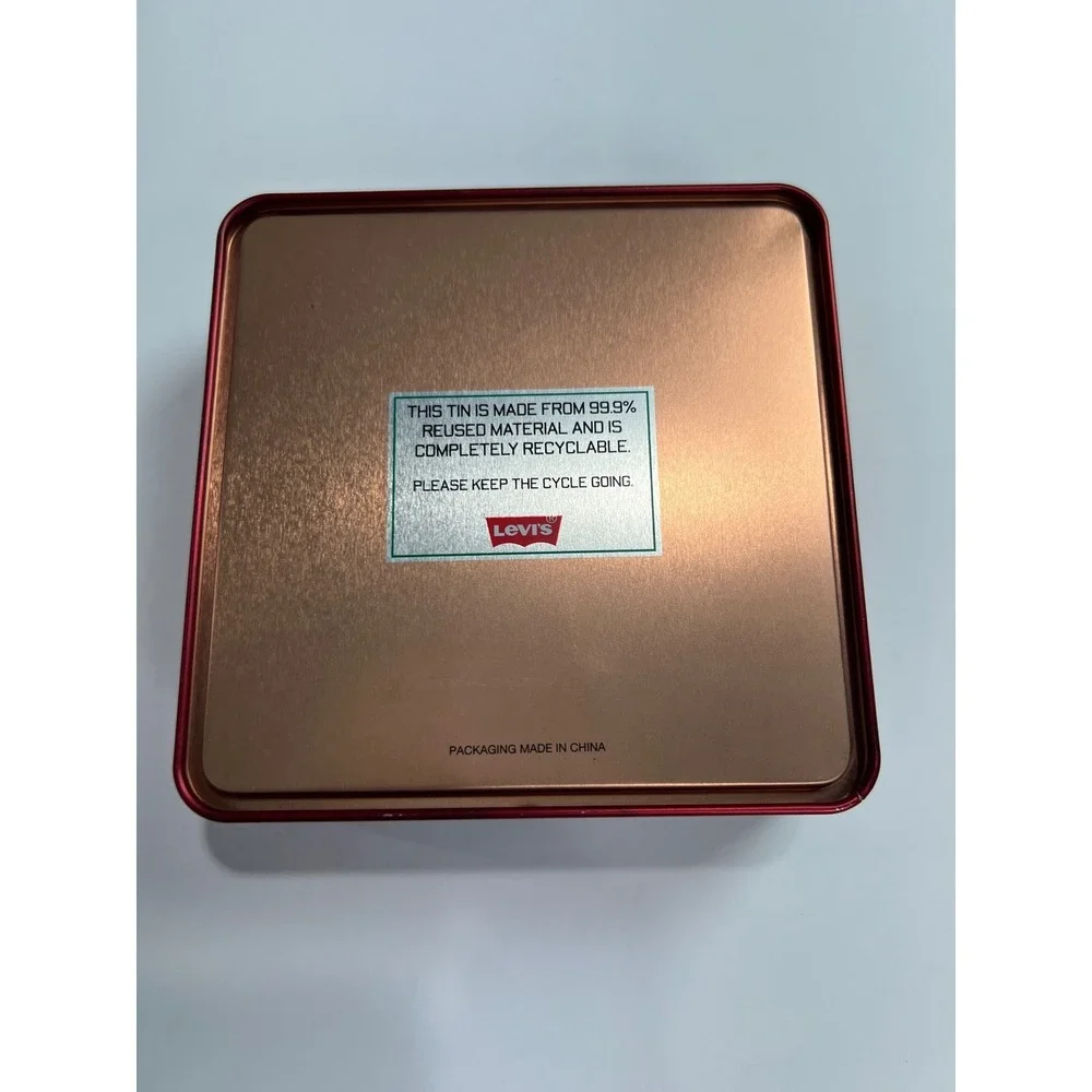 Levi's Bifold Wallet Mens NS Brown RFID Protection Leather Accessory Gift Tin A5